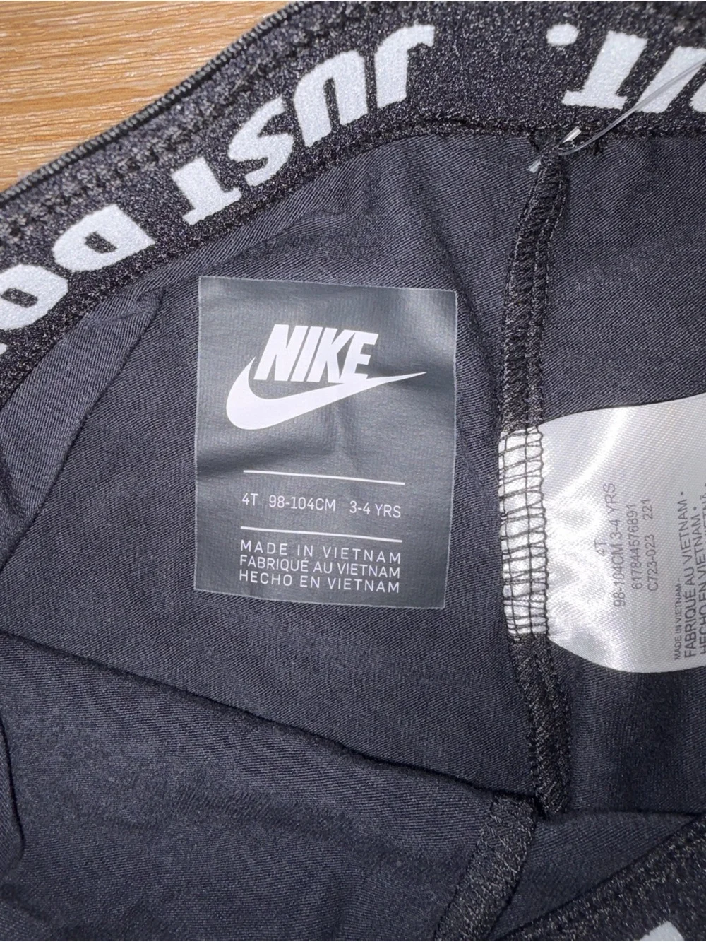Nike Dri-FIT Leggings Girls 4T black Athletic Pants Toddler NWT